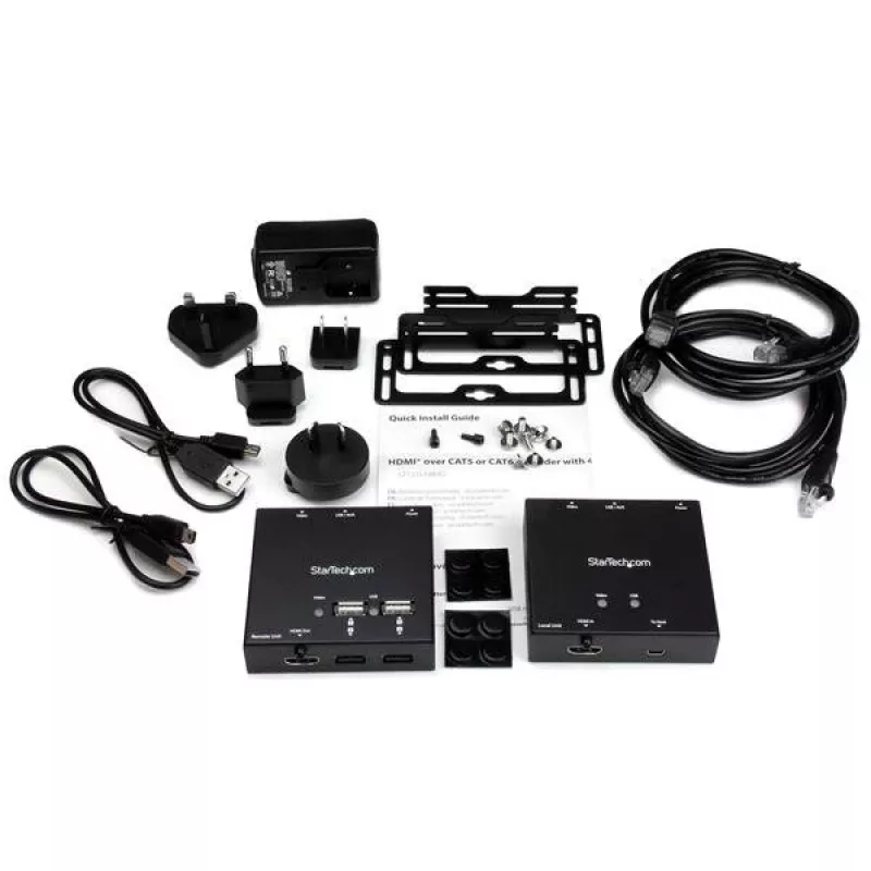 StarTech.com HDMI over CAT6 Extender with 4-port USB Hub - 165 ft (50m) - 1080p