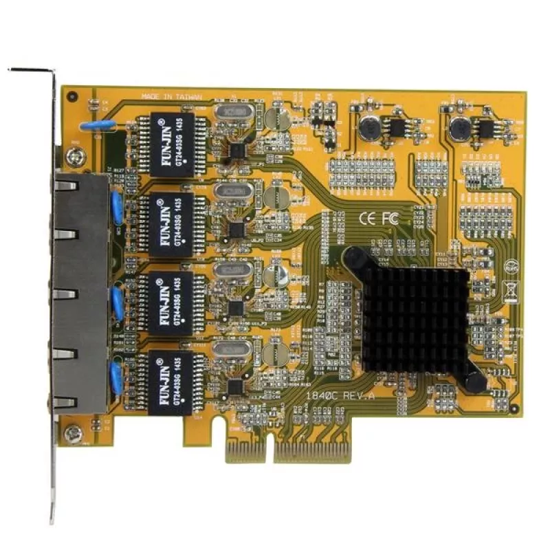 StarTech.com 4-Port PCIe Gigabit Network Adapter Card, Internal, Wired, PCI Express, Ethernet, 2000 Mbit/s