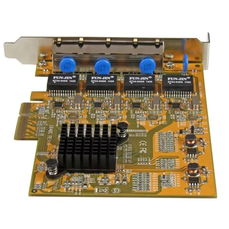 StarTech.com 4-Port PCIe Gigabit Network Adapter Card, Internal, Wired, PCI Express, Ethernet, 2000 Mbit/s