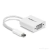 StarTech.com USB-C to VGA Adapter - White, 3.2 Gen 1 (3.1 Gen 1), USB Type-C, VGA (D-Sub) output, 1920 x 1200 pixels