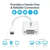StarTech.com USB-C to VGA Adapter - White, 3.2 Gen 1 (3.1 Gen 1), USB Type-C, VGA (D-Sub) output, 1920 x 1200 pixels