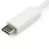 StarTech.com USB-C to VGA Adapter - White, 3.2 Gen 1 (3.1 Gen 1), USB Type-C, VGA (D-Sub) output, 1920 x 1200 pixels