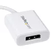 StarTech.com USB C to DisplayPort Adapter - 4K 60Hz/8K 30Hz - USB Type-C to DP 1.4 HBR2 Adapter Dongle - Compact USB-C (DP Alt Mode) Monitor Video Converter - Thunderbolt 3 Compatible - White