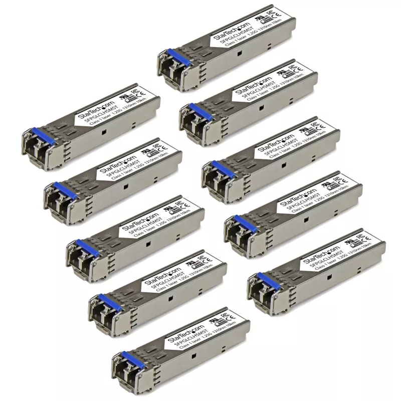 StarTech.com Cisco GLC-LH-SM Compatible SFP Transceiver Module - 1000BASE-LX/LH - 10 PACK~10 Pack Cisco GLC-LH-SM Compatible SFP Module (10 Pack) - 1000BASE-LX/LH - 1GbE Single Mode Fiber SMF Optic Transceiver - 1GE Gigabit Ethernet SFP - LC 10km - 1310nm - DDM Cisco Firepower, ASR920, IE2000