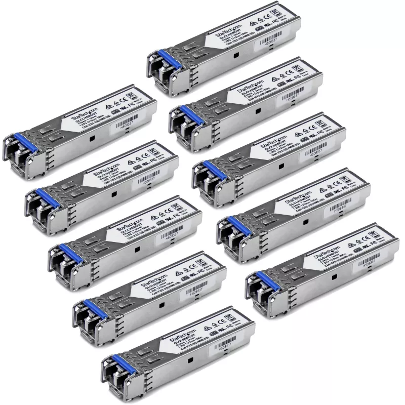 StarTech.com Cisco GLC-LH-SMD Compatible SFP Transceiver Module - 1000BASE-LX/LH - 10 Pack~Cisco GLC-LH-SMD Compatible SFP Module (10 Pack) - 1000BASE-LX/LH - 1GbE Single Mode Fiber SMF Optic Transceiver - 1GE Gigabit Ethernet SFP - LC 10km - 1310nm - DDM Cisco Firepower, ASR920, IE2000