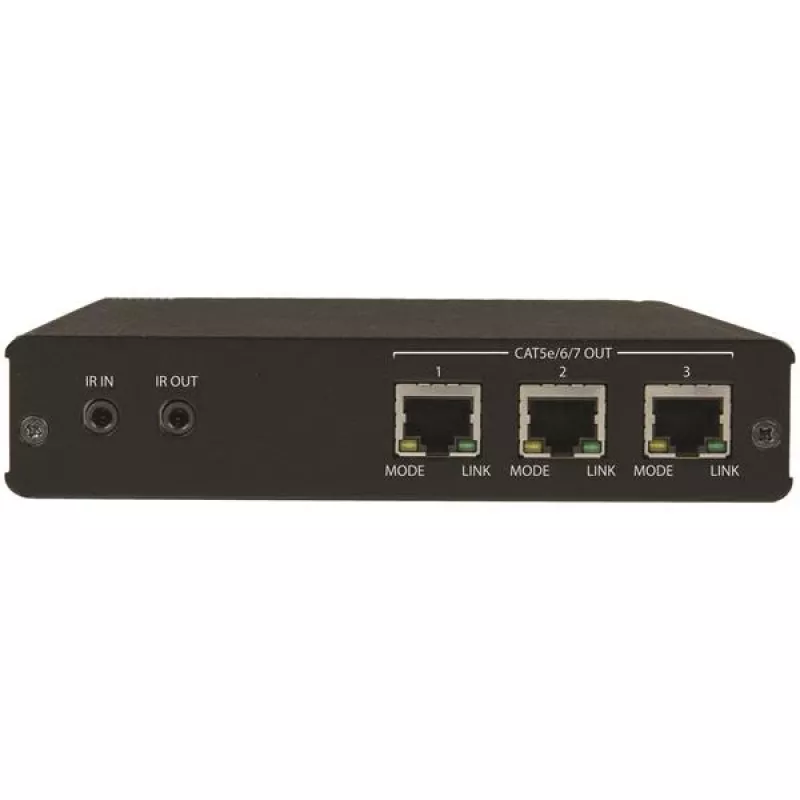 StarTech.com 3-Port HDBaseT Extender Kit with 3 Receivers - 1x3 HDMI over CAT5e Splitter - Up to 4K