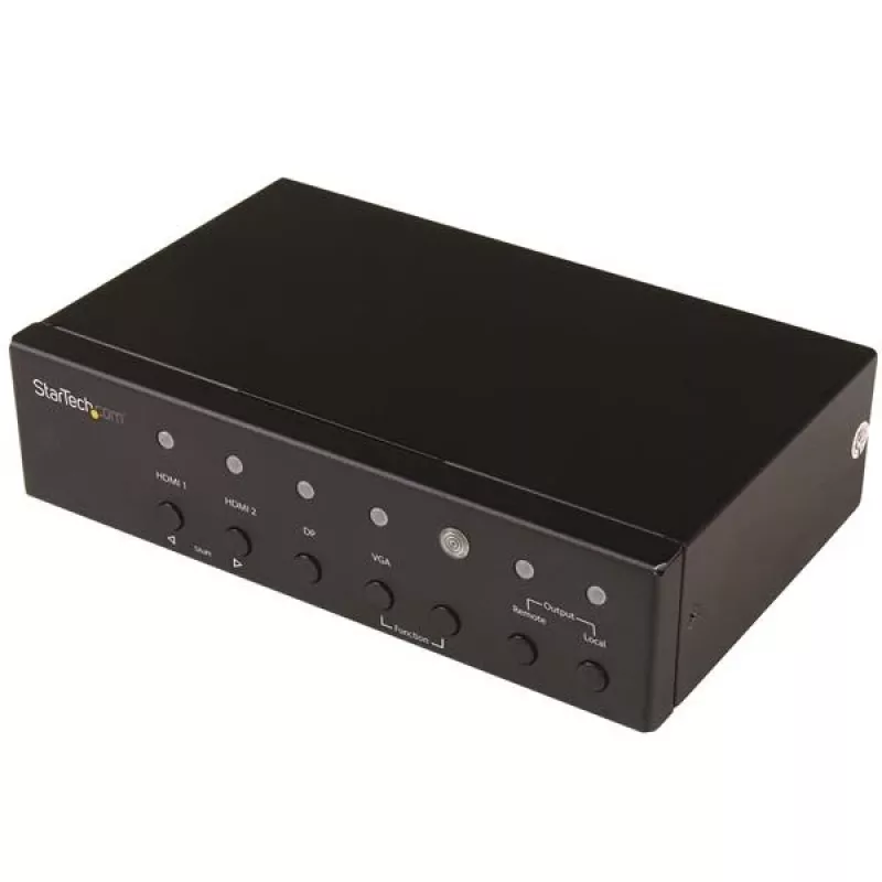 StarTech.com Multi-Input HDBaseT Extender with Built-in Switch - DisplayPort, VGA and HDMI Over CAT5e or CAT6 - Up to 4K