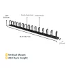 StarTech.com Vertical Cable Organizer with D-Ring Hooks - 0U - 2.8ft.