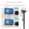 StarTech.com TV Ceiling Mount - Full-Motion Universal Hanging Single Screen Mount with Adjustable Telescopic Pole - Tilt / Swivel - VESA Bracket for 32”-75 inch Displays