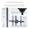 StarTech.com TV Ceiling Mount - Full-Motion Universal Hanging Single Screen Mount with Adjustable Telescopic Pole - Tilt / Swivel - VESA Bracket for 32”-75 inch Displays