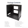StarTech.com Wall-Mount Server Rack with Built-in Shelf - Solid Steel - 8U