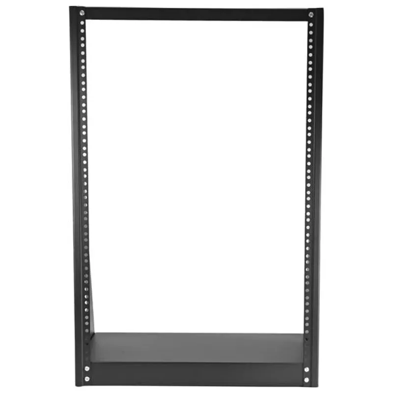 StarTech.com 2-Post 16U Heavy-Duty Desktop Server Rack, Small Open Frame 19in Computer Rack, Compact Network Rack for AV / Studio / Data / IT Equipment, TAA Compliant - Free Standing Two-Post Home/Office Rack
