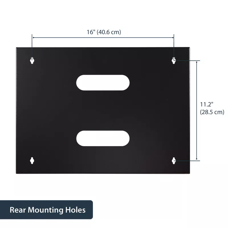 StarTech.com 8U Wall Mount Network Rack - 14 inch Deep (Low Profile) - 19 inch Patch Panel Bracket for Shallow Server and IT Equipment, Network Switches - 80lbs/36kg Weight Capacity, Black