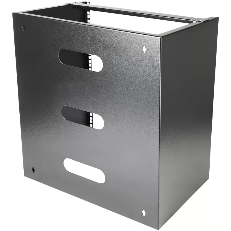 StarTech.com 12U Wall Mount Network Rack - 14 inch Deep (Low Profile) - 19 inch Patch Panel Bracket for Shallow Server and IT Equipment, Network Switches - 125lbs/57kg Weight Capacity, Black