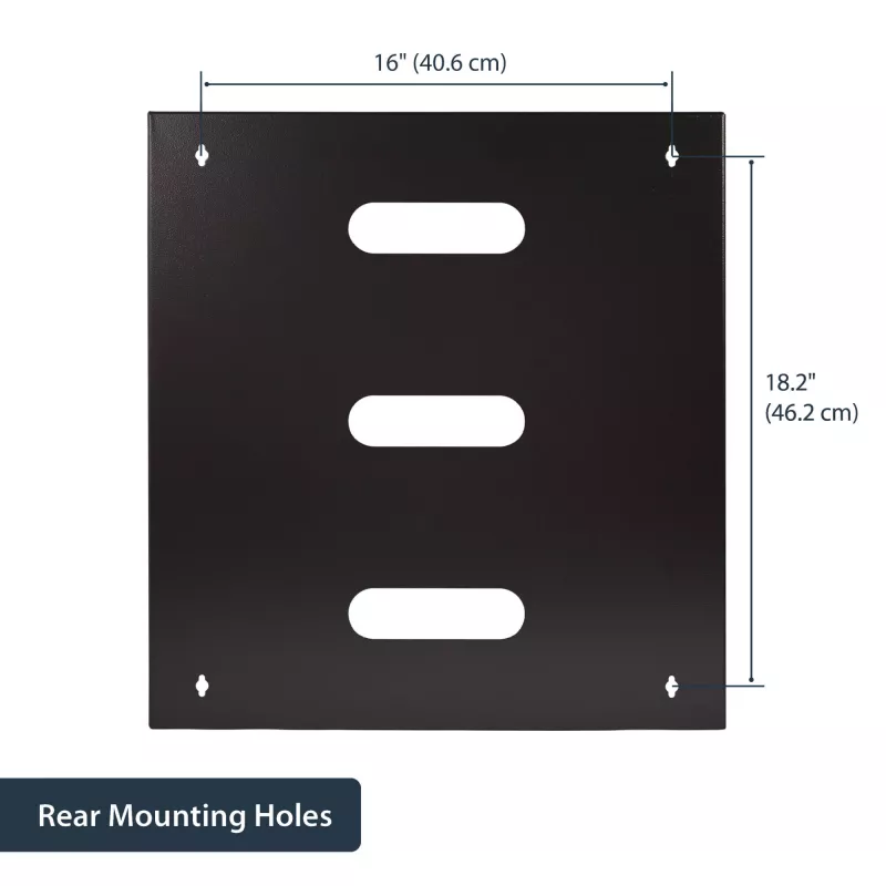 StarTech.com 12U Wall Mount Network Rack - 14 inch Deep (Low Profile) - 19 inch Patch Panel Bracket for Shallow Server and IT Equipment, Network Switches - 125lbs/57kg Weight Capacity, Black