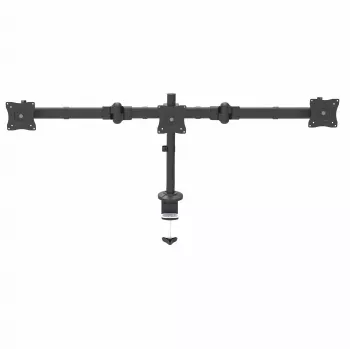 StarTech.com Desk Mount Triple Monitor Arm - Ergonomic VESA 3 Monitor Mount up to 27 inch - Articulating & Height Adjustable Pole Mount - Tilt/Swivel/Rotate LCD/LED Screen - Desk Clamp/Grommet