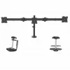 StarTech.com Desk Mount Triple Monitor Arm - Ergonomic VESA 3 Monitor Mount up to 27 inch - Articulating & Height Adjustable Pole Mount - Tilt/Swivel/Rotate LCD/LED Screen - Desk Clamp/Grommet