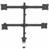 StarTech.com Desk Mount Quad Monitor Arm - Ergonomic VESA 4 Monitor Mount 2x2 up to 27 inch - Articulating & Height Adjustable Pole Mount - Tilt/Swivel/Rotate LCD/LED Screen - Desk Clamp/Grommet