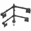 StarTech.com Desk Mount Quad Monitor Arm - Ergonomic VESA 4 Monitor Mount 2x2 up to 27 inch - Articulating & Height Adjustable Pole Mount - Tilt/Swivel/Rotate LCD/LED Screen - Desk Clamp/Grommet