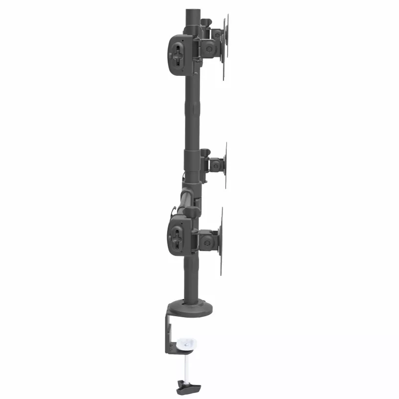 StarTech.com Desk Mount Quad Monitor Arm - Ergonomic VESA 4 Monitor Mount 2x2 up to 27 inch - Articulating & Height Adjustable Pole Mount - Tilt/Swivel/Rotate LCD/LED Screen - Desk Clamp/Grommet
