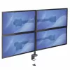 StarTech.com Desk Mount Quad Monitor Arm - Ergonomic VESA 4 Monitor Mount 2x2 up to 27 inch - Articulating & Height Adjustable Pole Mount - Tilt/Swivel/Rotate LCD/LED Screen - Desk Clamp/Grommet
