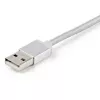 StarTech.com 1 m (3 ft.) USB Multi Charging Cable - USB to Micro-USB or USB-C or Lightning for iPhone / iPad / iPod / Android - Apple MFi Certified - 3 in 1 USB Charger - Braided