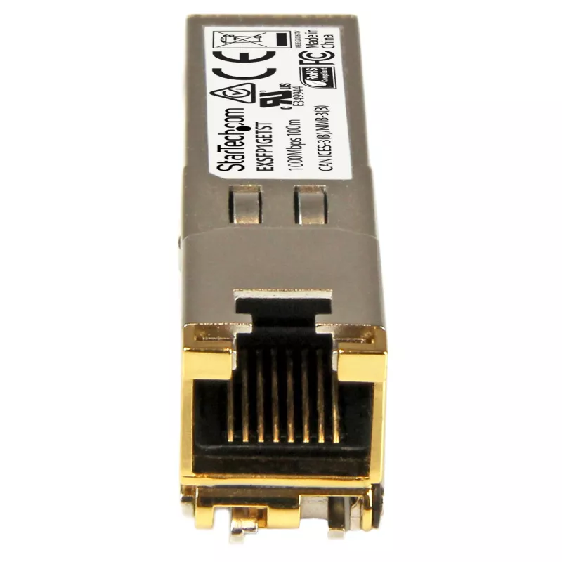 StarTech.com Juniper EX-SFP-1GE-T Compatible SFP Transceiver Module - 10/100/1000BASE-T~Juniper EX-SFP-1GE-T Compatible SFP Module - 1000BASE-T - SFP to RJ45 Cat6/Cat5e - 1GE Gigabit Ethernet SFP - RJ-45 100m