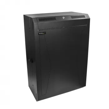 StarTech.com 8U 19 inch Vertical Wall Mount Server Rack Cabinet - Low Profile (15 inch) - 30 inch Deep Locking Network Enclosure w/2U for Switch Patch Panel Router Mounting IT/Data Cabinet Assembled