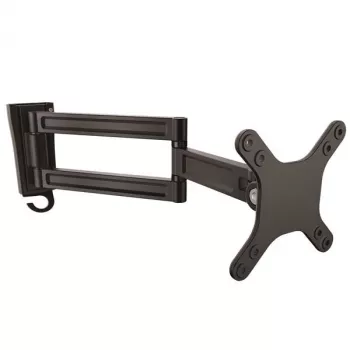 StarTech.com Wall-Mount Monitor Arm - Dual Swivel, 15 kg, 33 cm (13 inch), 68.6 cm (27 inch), 75 x 75 mm, 100 x 100 mm, Black