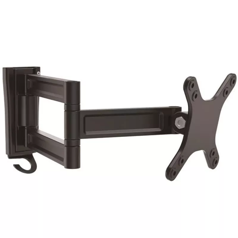 StarTech.com Wall-Mount Monitor Arm - Dual Swivel, 15 kg, 33 cm (13 inch), 68.6 cm (27 inch), 75 x 75 mm, 100 x 100 mm, Black