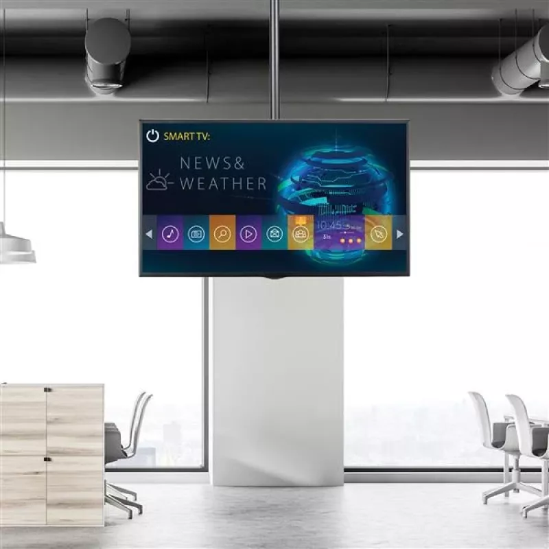 StarTech.com TV Ceiling Mount - Full-Motion Universal Hanging Single Screen Mount with Adjustable Telescopic Short Pole - Tilt / Swivel - VESA Bracket for 32”-75 inch Displays