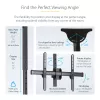 StarTech.com TV Ceiling Mount - Full-Motion Universal Hanging Single Screen Mount with Adjustable Telescopic Short Pole - Tilt / Swivel - VESA Bracket for 32”-75 inch Displays