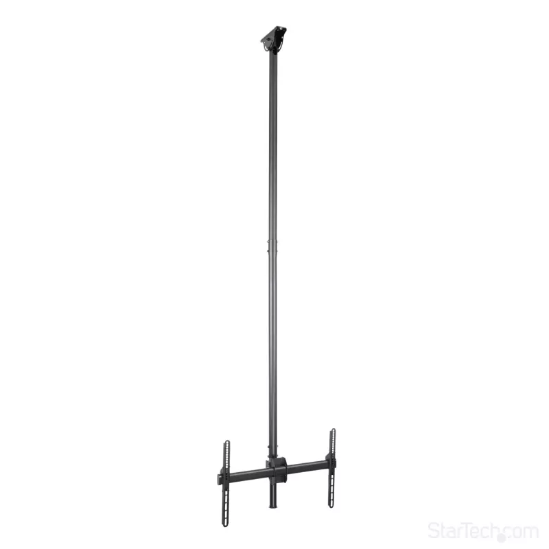 StarTech.com TV Ceiling Mount - Full-Motion Universal Hanging Single Screen Mount with Adjustable Telescopic Long Pole - Tilt / Swivel - VESA Bracket for 32”-75 inch Displays