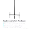 StarTech.com TV Ceiling Mount - Full-Motion Universal Hanging Single Screen Mount with Adjustable Telescopic Long Pole - Tilt / Swivel - VESA Bracket for 32”-75 inch Displays