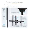 StarTech.com TV Ceiling Mount - Full-Motion Universal Hanging Single Screen Mount with Adjustable Telescopic Long Pole - Tilt / Swivel - VESA Bracket for 32”-75 inch Displays