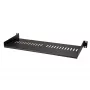 StarTech.com 1U Server Rack Shelf - Universal Vented Rack Mount Cantilever Tray for 19 inch Network Equipment Rack & Cabinet - Heavy Duty Steel – Weight Capacity 44lb/20kg - 7 inch Deep Shelf, Black