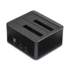StarTech.com Dual-Bay USB 3.0 to SATA Hard Drive Docking Station, USB Hard Drive Dock, External 2.5/3.5 inch SATA I/II/III SSD/HDD Docking Station, Hot-Swap Hard Drive Bays, Top-Loading