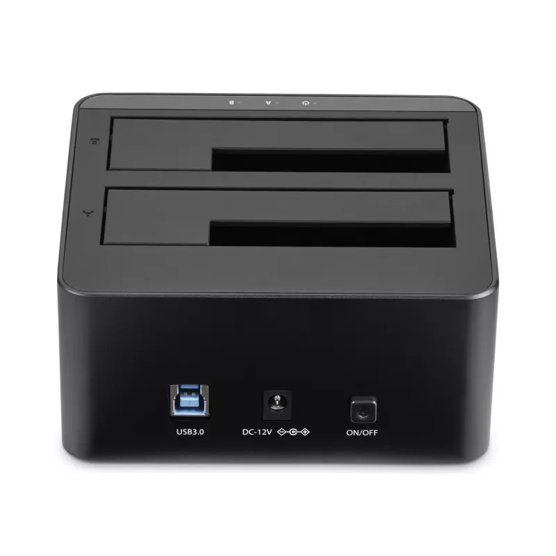 StarTech.com Dual-Bay USB 3.0 to SATA Hard Drive Docking Station, USB Hard Drive Dock, External 2.5/3.5 inch SATA I/II/III SSD/HDD Docking Station, Hot-Swap Hard Drive Bays, Top-Loading
