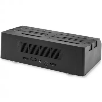 StarTech.com 4-Bay USB to SATA Hard Drive Docking Station, USB 10Gbps, External 2.5 inch & 3.5 inch SSD / HDD Dock, SATA III, Hot-Swap Hard Drive Bay, Top-Loading