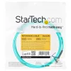 StarTech.com 3m (10ft) LC/UPC to LC/UPC OM4 Multimode Fiber Optic Cable, 50/125µm LOMMF/VCSEL Zipcord Fiber, 100G, Low Insertion Loss - LSZH Fiber Jumper Cord