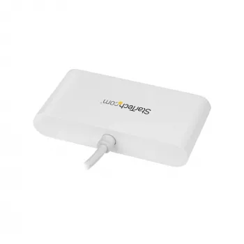 StarTech.com 4 Port USB C Hub with 4x USB-A Ports (USB 3.0 SuperSpeed 5Gbps) - USB Bus Powered - Portable/Laptop USB-C to USB-A Adapter Hub - USB 3.1 Gen 1/USB 3.2 Gen 1 Type-C Hub - White~4 Port USB C Hub with 4x USB-A Ports (USB 3.0 SuperSpeed 5Gbps) - USB Bus Powered - Portable/Laptop USB-C to USB-A Adapter Hub - USB 3.2 Gen 1 Type-C Hub - White