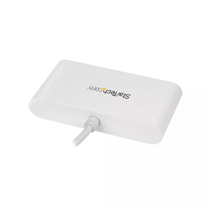 StarTech.com 4 Port USB C Hub with 4x USB-A Ports (USB 3.0 SuperSpeed 5Gbps) - USB Bus Powered - Portable/Laptop USB-C to USB-A Adapter Hub - USB 3.1 Gen 1/USB 3.2 Gen 1 Type-C Hub - White~4 Port USB C Hub with 4x USB-A Ports (USB 3.0 SuperSpeed 5Gbps) - USB Bus Powered - Portable/Laptop USB-C to USB-A Adapter Hub - USB 3.2 Gen 1 Type-C Hub - White