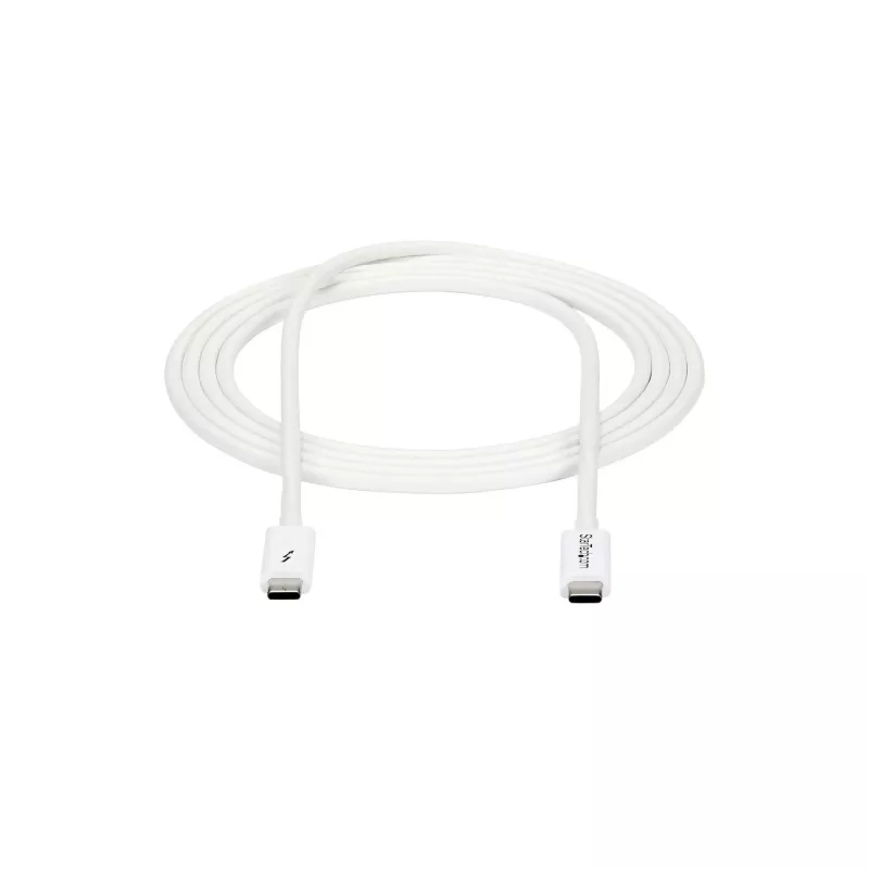 StarTech.com Thunderbolt 3 Cable - 20Gbps - 2m - White - Thunderbolt, USB, and DisplayPort Compatible
