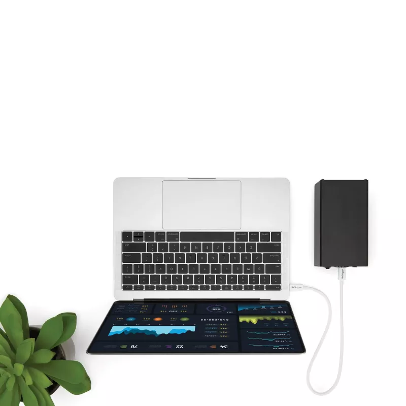 StarTech.com Thunderbolt 3 Cable - 40Gbps - 0.5m - White - Thunderbolt, USB, and DisplayPort Compatible