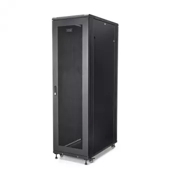 StarTech.com 4-Post 42U Server Rack Cabinet, 19 inch Data Rack Cabinet for Computer / AV / IT Equipment mount, Rack Server Enclosure with Casters, Full Size Industrial Network Storage