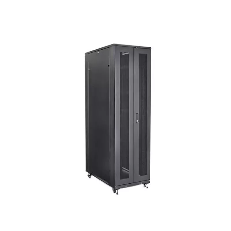 StarTech.com 4-Post 42U Server Rack Cabinet, 19 inch Data Rack Cabinet for Computer / AV / IT Equipment mount, Rack Server Enclosure with Casters, Full Size Industrial Network Storage