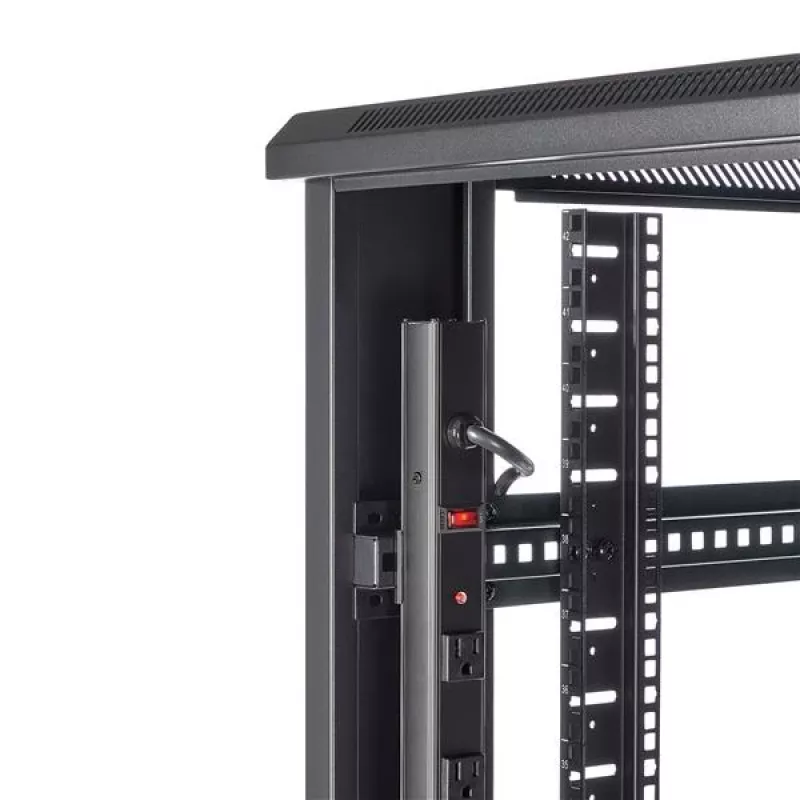 StarTech.com 4-Post 42U Server Rack Cabinet, 19 inch Data Rack Cabinet for Computer / AV / IT Equipment mount, Rack Server Enclosure with Casters, Full Size Industrial Network Storage