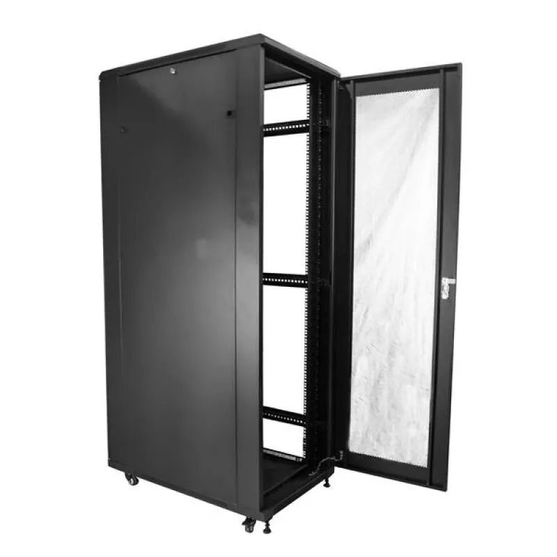 StarTech.com 4-Post 42U Server Rack Cabinet, 19 inch Data Rack Cabinet for Computer / AV / IT Equipment mount, Rack Server Enclosure with Casters, Full Size Industrial Network Storage