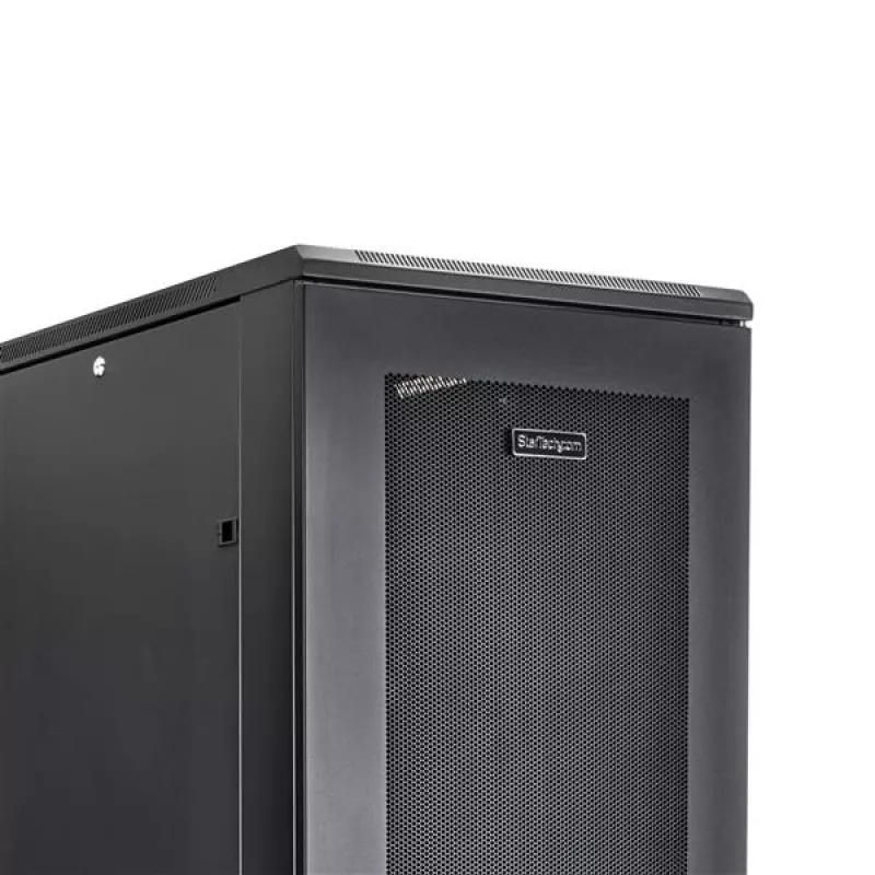 StarTech.com 4-Post 42U Server Rack Cabinet, 19 inch Data Rack Cabinet for Computer / AV / IT Equipment mount, Rack Server Enclosure with Casters, Full Size Industrial Network Storage