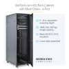 StarTech.com 4-Post 42U Server Rack Cabinet, 19 inch Data Rack Cabinet for Computer / AV / IT Equipment mount, Rack Server Enclosure with Casters, Full Size Industrial Network Storage